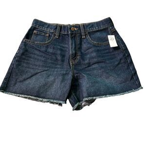 NWT Old Navy Girls Size 16 High Rise Adjustable Raw Hem Denim Shorts